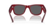 Dark Grey Lenses, Polished Transparent Red Frame