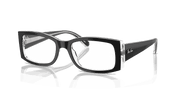 Clear Lenses, Polished Black On Transparent Frame