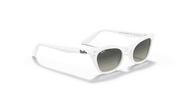 Grey Gradient Lenses, Polished White Frame