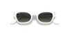 [Grey Gradient Lenses, Polished White Frame]