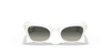 [Grey Gradient Lenses, Polished White Frame]