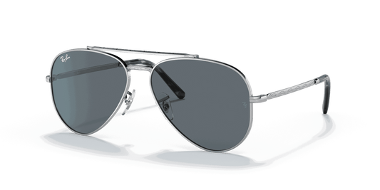 [Blue Lenses, Polished Silver Frame]