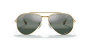 Silver/Blue Lenses, Polished Gold Frame