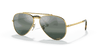 [Silver/Blue Lenses, Polished Gold Frame]