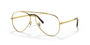 Clear Lenses, Polished Gold Frame