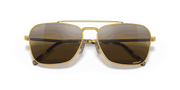 Silver/Brown Lenses, Polished Gold Frame