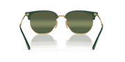 Silver Lenses, Polished Green On Gold Frame