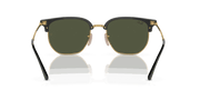 Green Lenses, Polished Black On Gold Frame