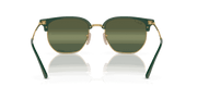 Silver/Green Lenses, Polished Green On Gold Frame