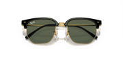 Dark Green Lenses, Polished Black On Gold Frame