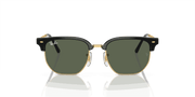 Dark Green Lenses, Polished Black On Gold Frame