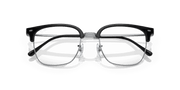 Clear Lenses, Polished Black On Silver Frame