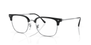 Clear Lenses, Polished Black On Silver Frame