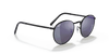 [Green Mirror Blue Lenses, Polished Black Frame]