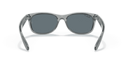 Dark Blue Lenses, Polished Transparent Grey Frame