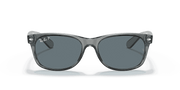 Dark Blue Lenses, Polished Transparent Grey Frame