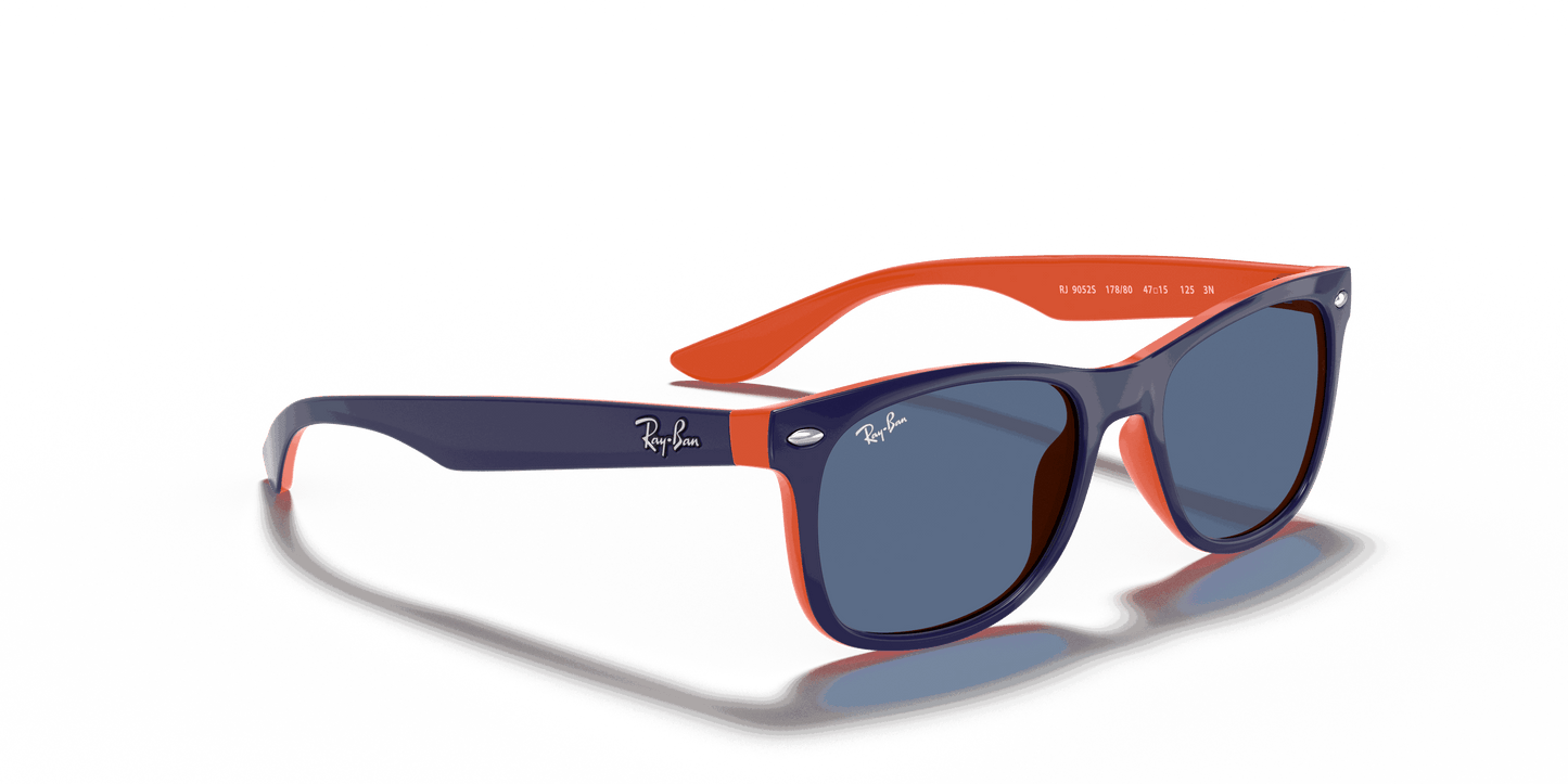 [Blue Lenses, Polished Blue On Orange Frame]