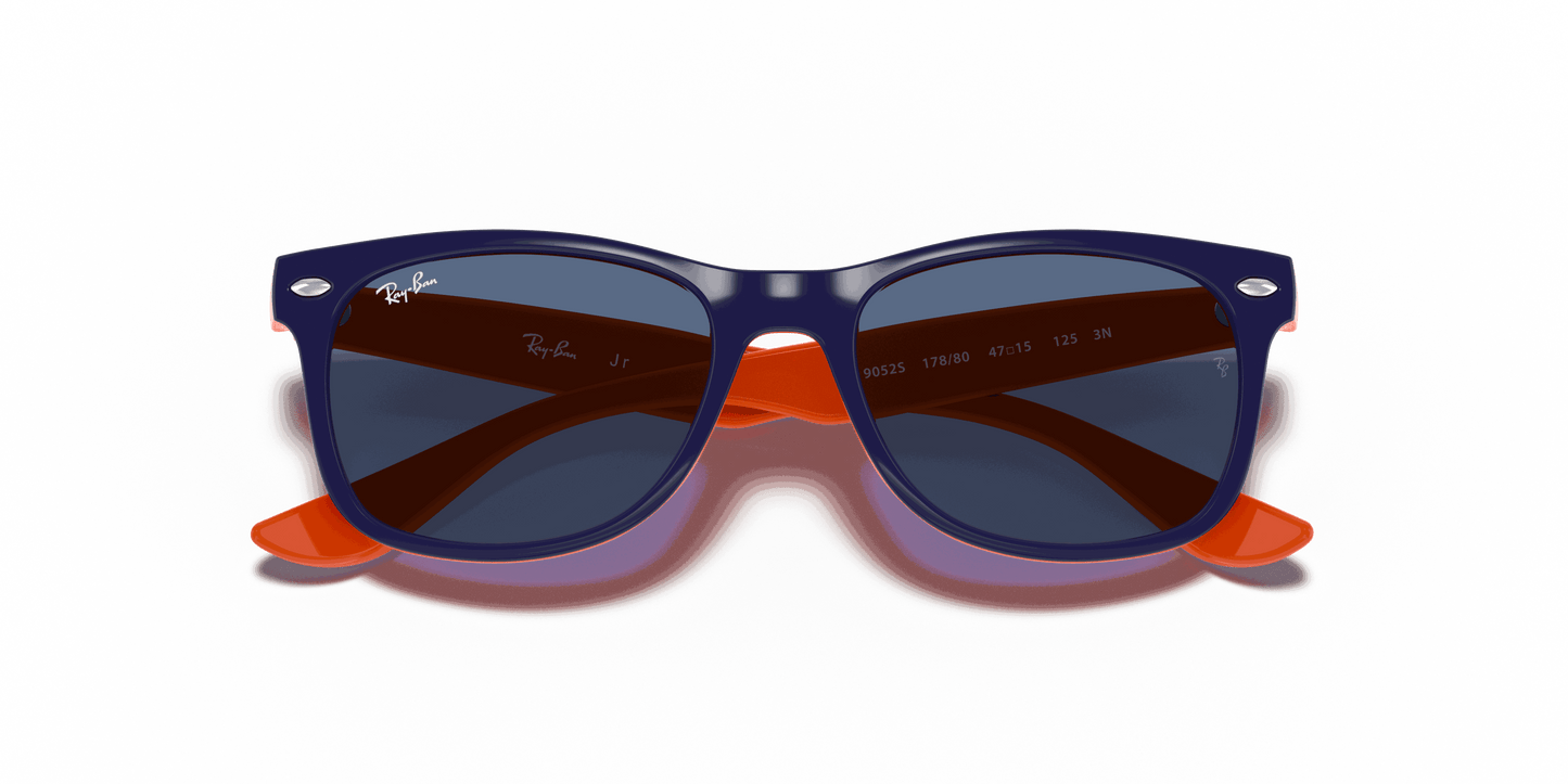 [Blue Lenses, Polished Blue On Orange Frame]
