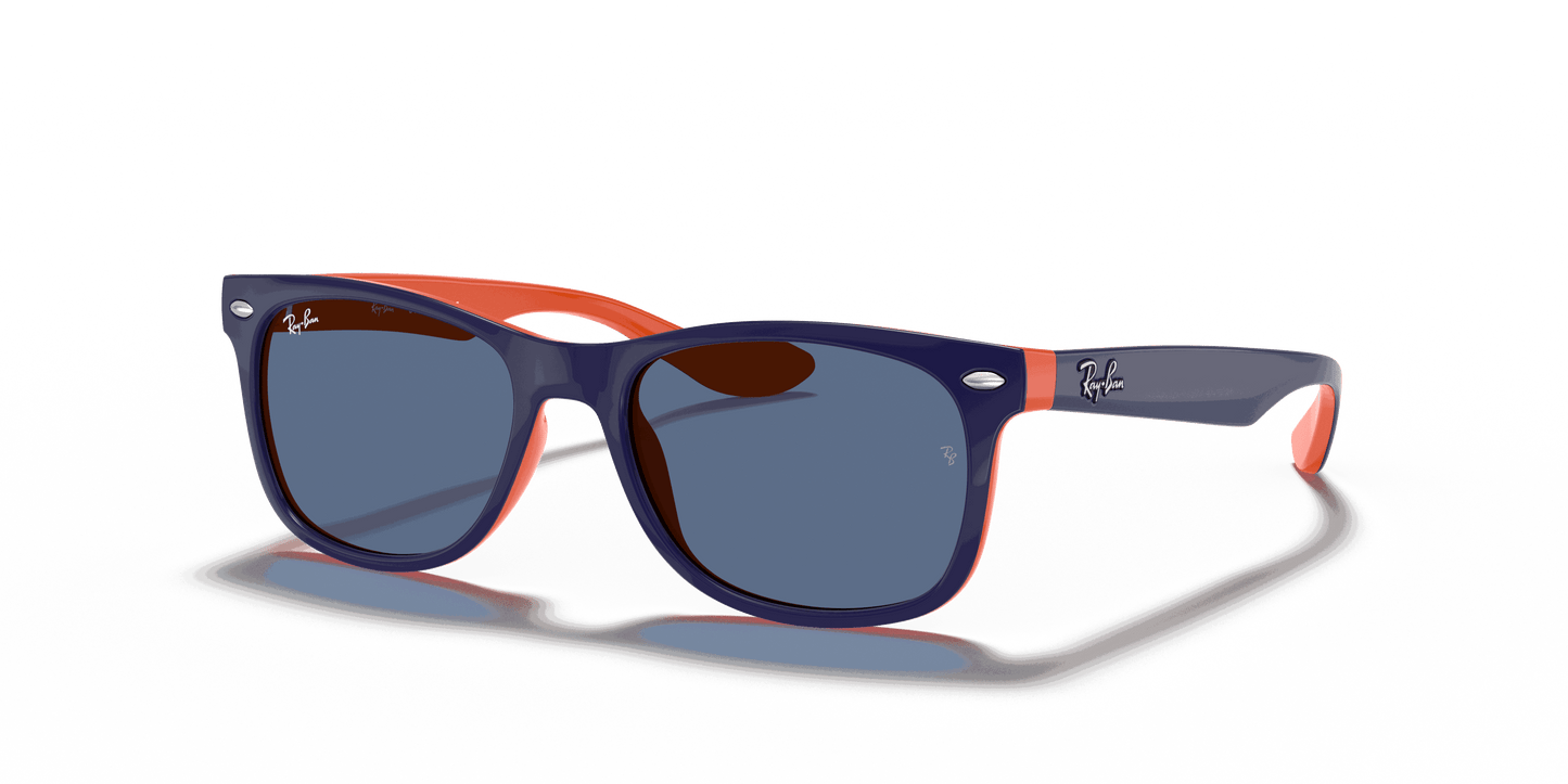 [Blue Lenses, Polished Blue On Orange Frame]