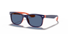 [Blue Lenses, Polished Blue On Orange Frame]