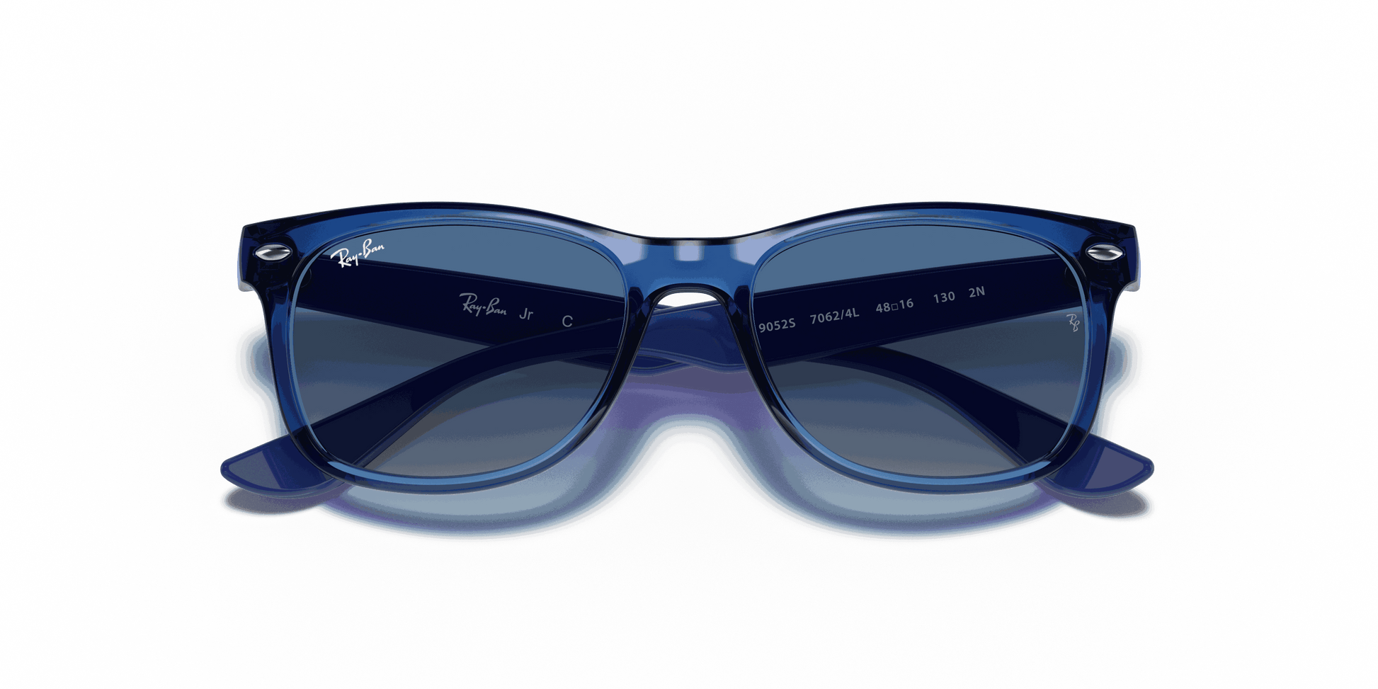[Light Grey/Dark Grey Lenses, Polished Transparent Blue Frame]