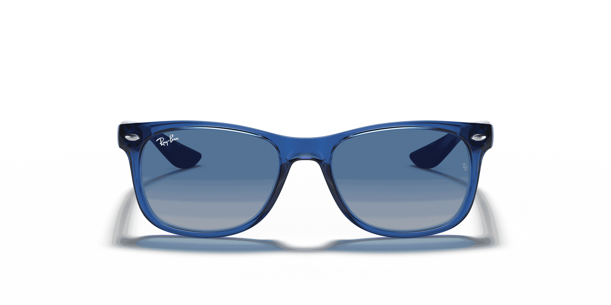 [Light Grey/Dark Grey Lenses, Polished Transparent Blue Frame]