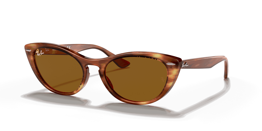 [B-15 Brown Lenses, Polished Striped Havana Frame]