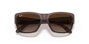 Brown Gradient Lenses, Polished Transparent Dark Brown Frame