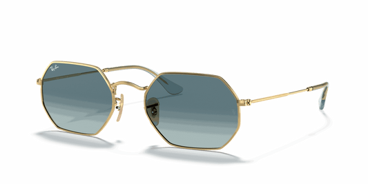[Blue Gradient Lenses, Polished Arista Gold Frame]