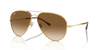 [Clear & Brown Lenses, Polished Arista Gold Frame]