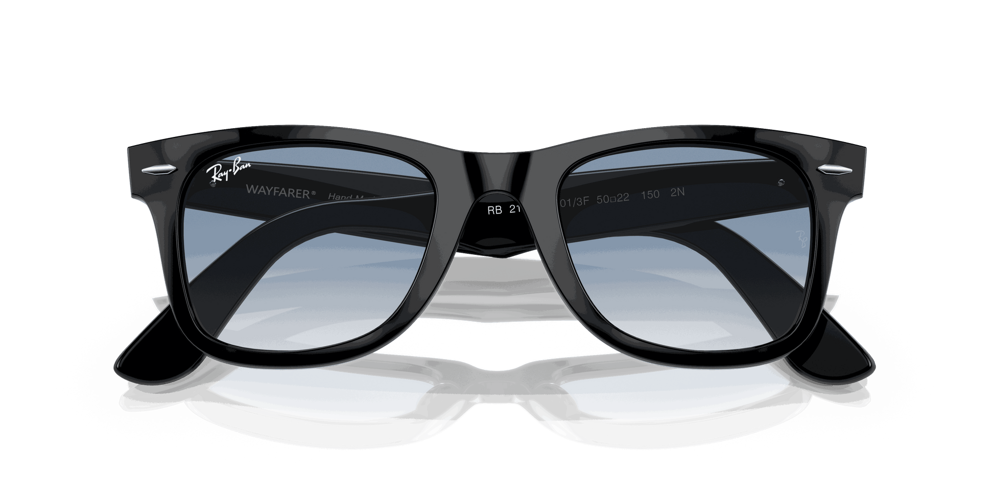 [Blue Lenses, Polished Black Frame]