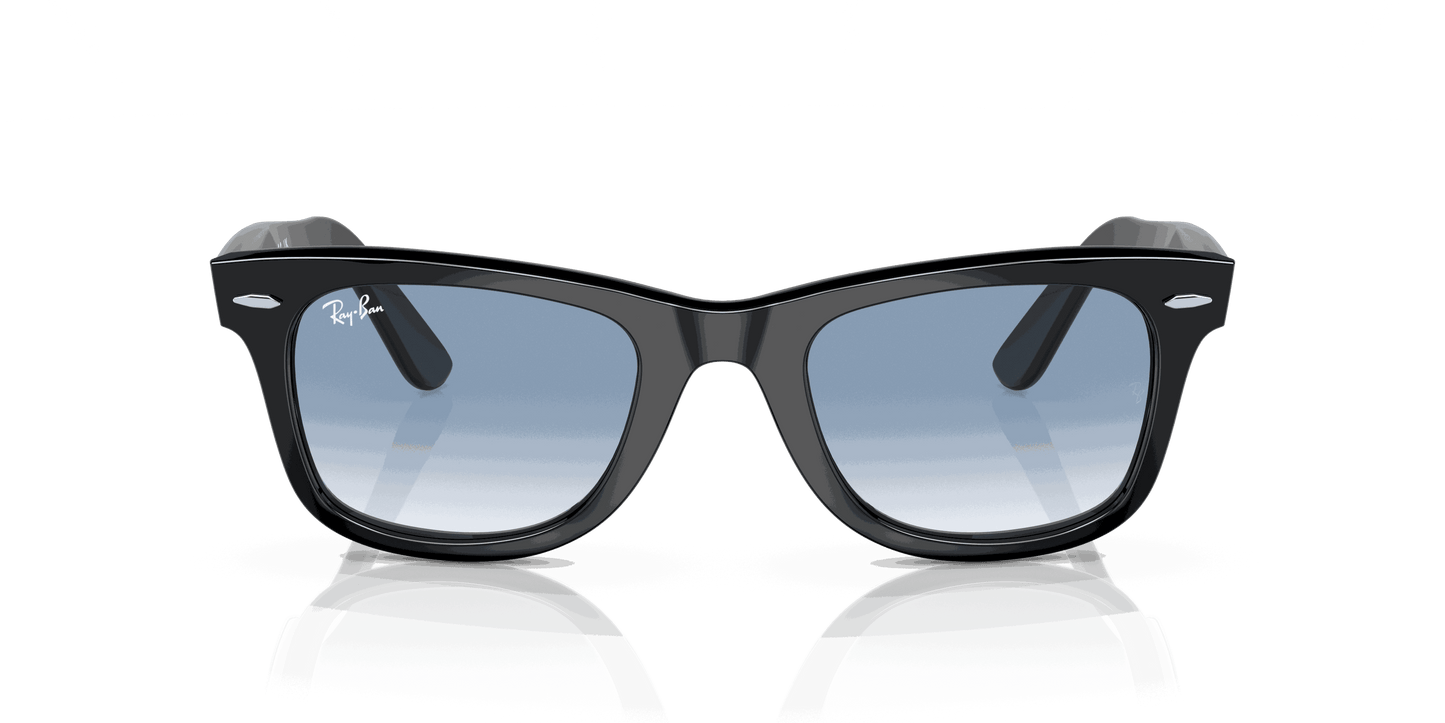 [Blue Lenses, Polished Black Frame]