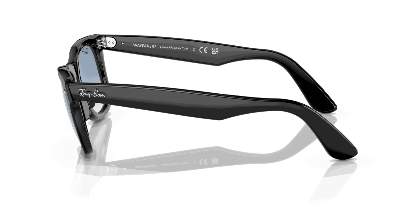 [Blue Lenses, Polished Black Frame]