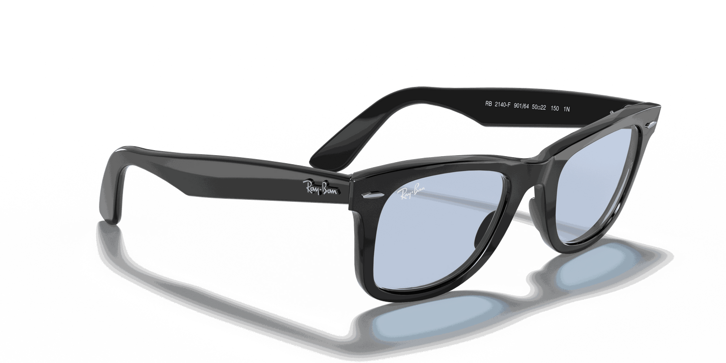 [Blue/Grey Classic Lenses, Polished Black Frame]