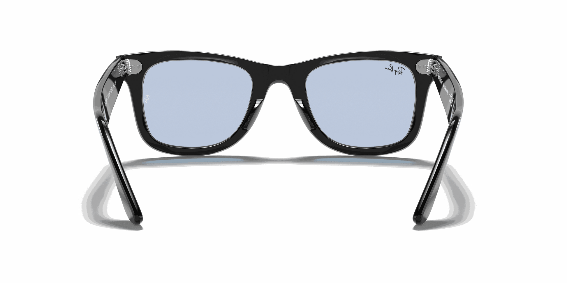 [Blue/Grey Classic Lenses, Polished Black Frame]