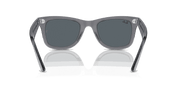 Blue Lenses, Polished Transparent Grey Frame