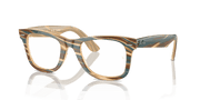 Clear Lenses, Polished Photo Striped Brown Frame