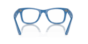 Clear Lenses, Polished Photo Striped Blue Frame