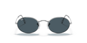 Blue Lenses, Polished Silver Frame