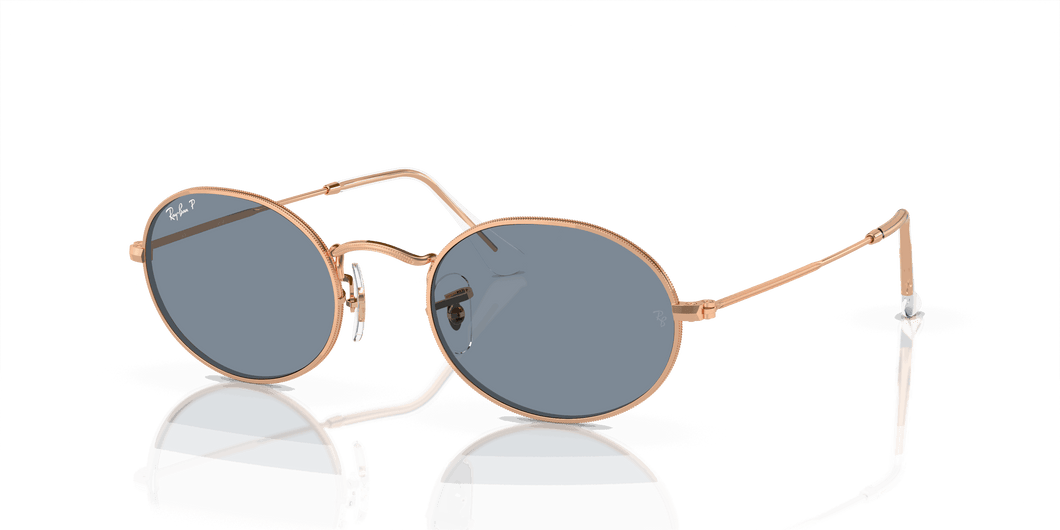 [Blue Lenses, Polished Rose Gold Frame]