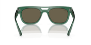 Brown Lenses, Polished Transparent Green Frame