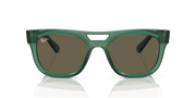 Brown Lenses, Polished Transparent Green Frame