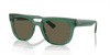 [Brown Lenses, Polished Transparent Green Frame]