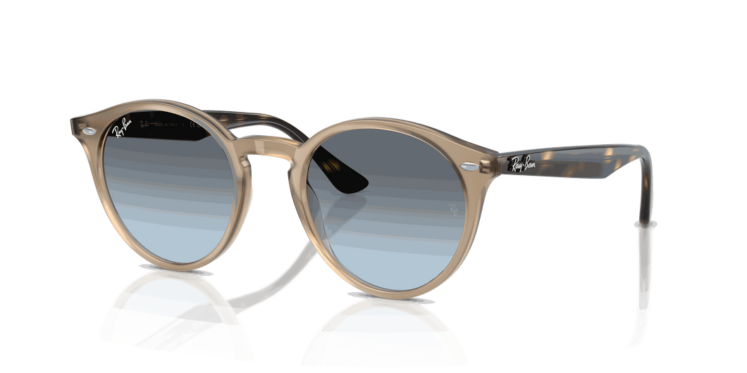 [Blue Gradient Grey Lenses, Polished Turtledove Frame]