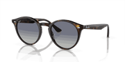 Light Grey/Dark Blue Lenses, Polished Light Havana Frame