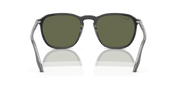 Green Lenses, Polished Black On Transparent Frame