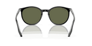 Green Lenses, Polished Black On Transparent Frame