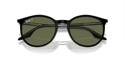 Green Lenses, Polished Black On Transparent Frame