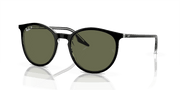 Green Lenses, Polished Black On Transparent Frame