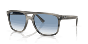 Clear Gradient Blue Lenses, Polished Grey Havana Frame